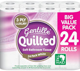 24 Pack Gentille 3 Ply Toilet Roll 24 Pack Gentille 3 Ply Toilet Roll